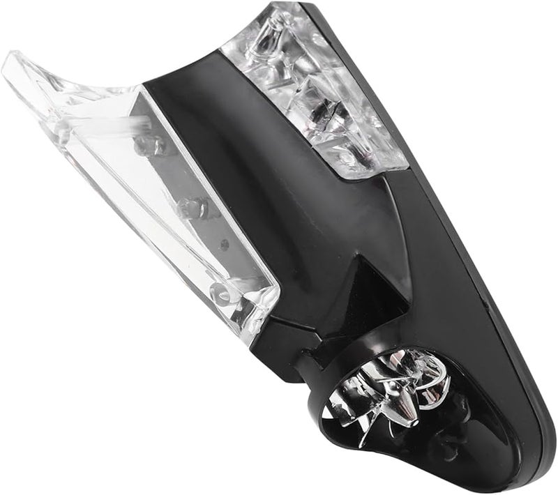 Black LED Shark Fin Antenna Car Roof Decoration Wind Resistant Aerial Replacement - Image 1
